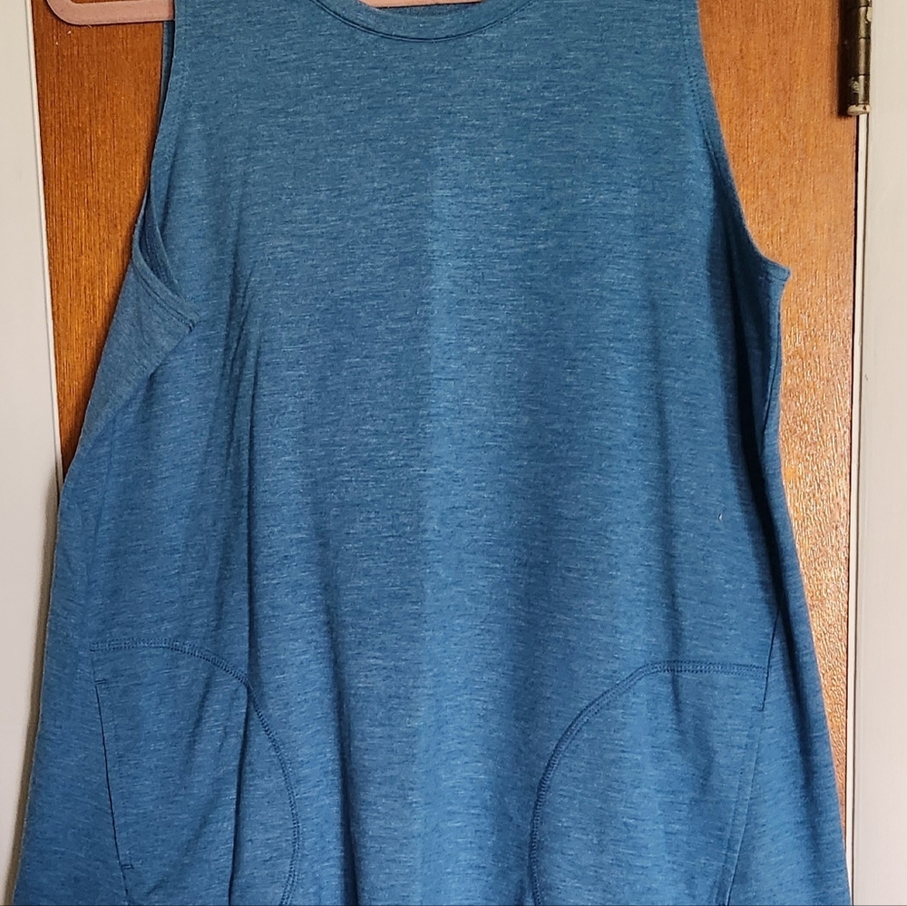LOGO by Lori Goldstein Blue Boxy Sleeveless Tank Top